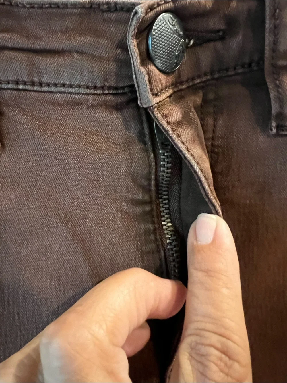 Free People Brown Skinny Jeans. Size 27